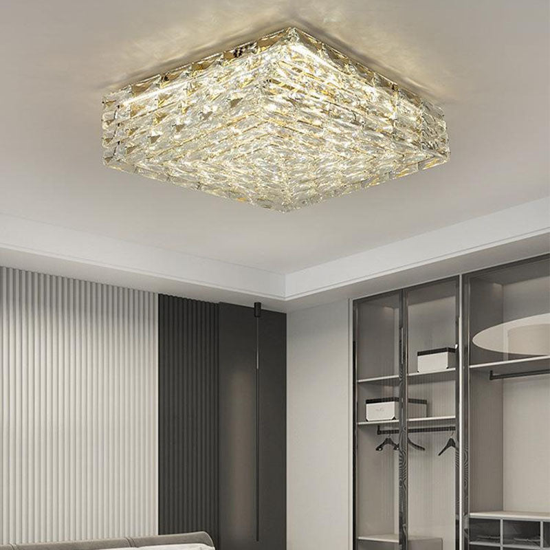 Multi-layer Square Crystal Chandelier - Ceiling Light |Lumimuse