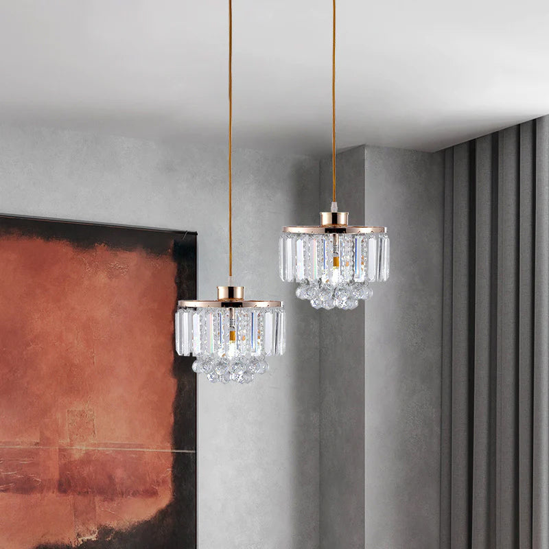 Clear Crystal  Linear Pendant Light | Lumimuse