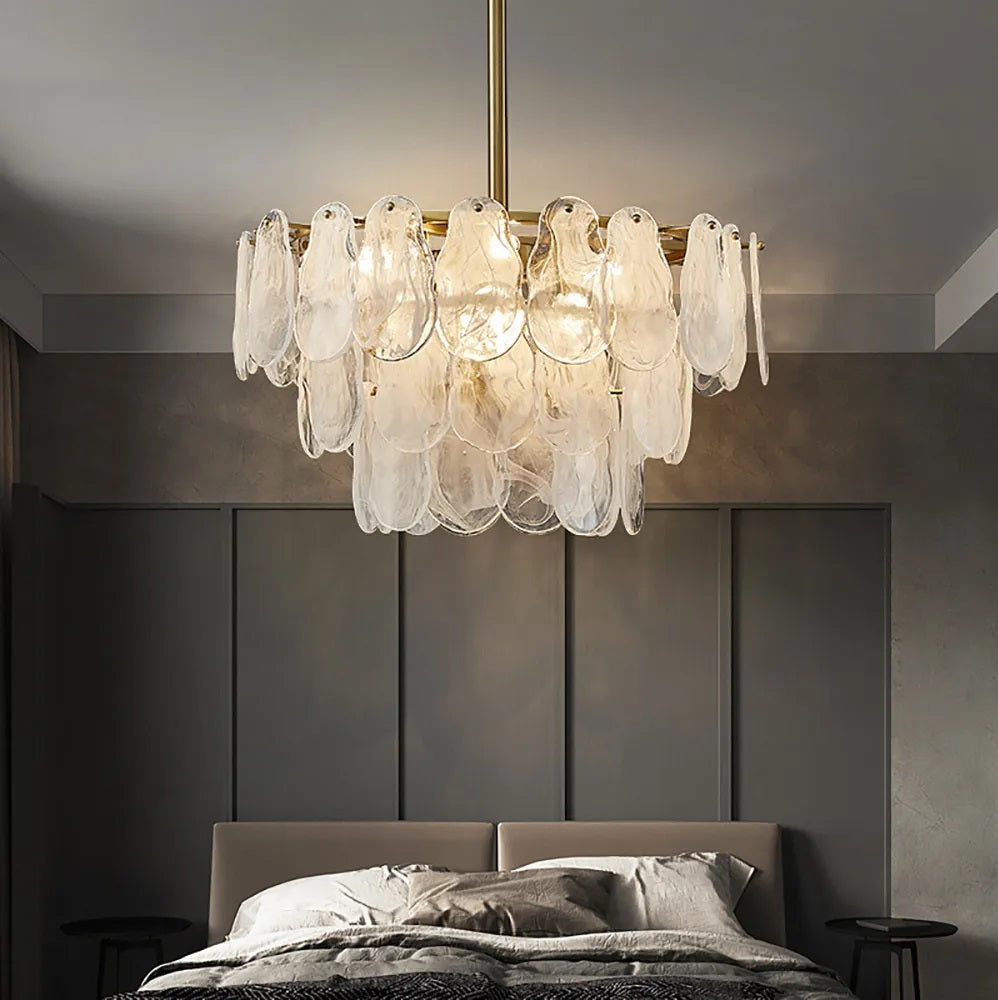 LumiMuse Tiered Cloud Glass Chandelier