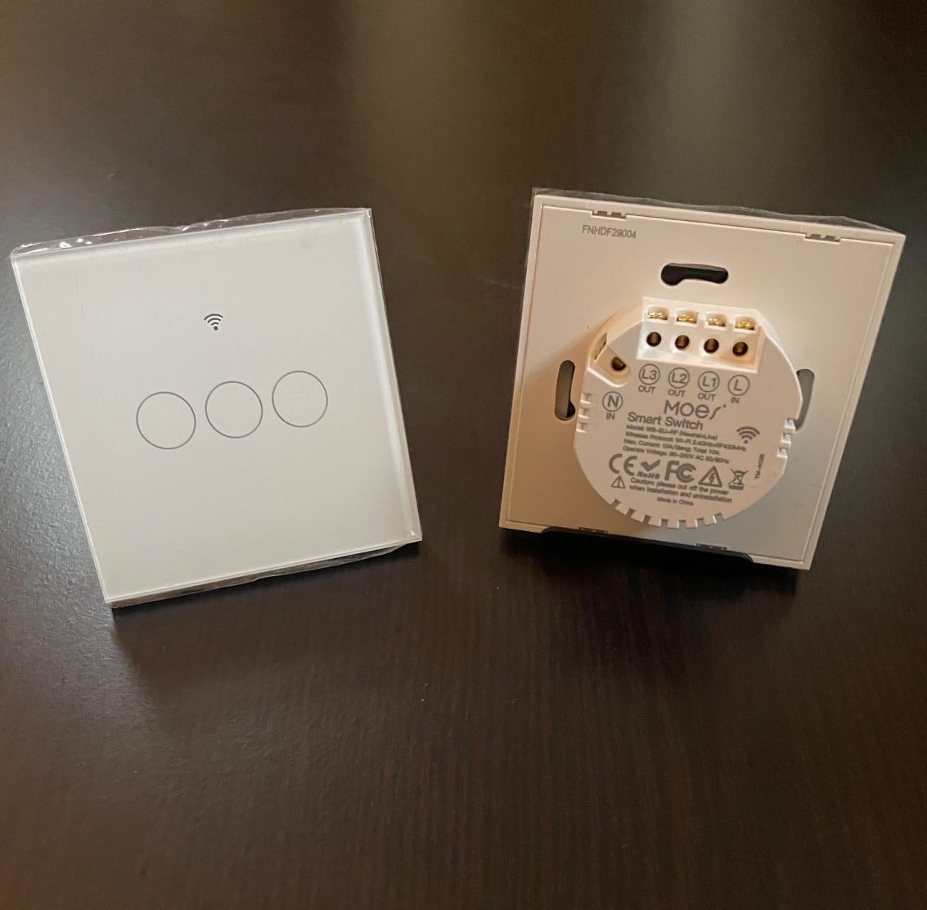 WiFi RF433 Smart Touch Light Switch 1/2/3/4 Gang 2 Way Multi-Control Neutral Wire Required EU