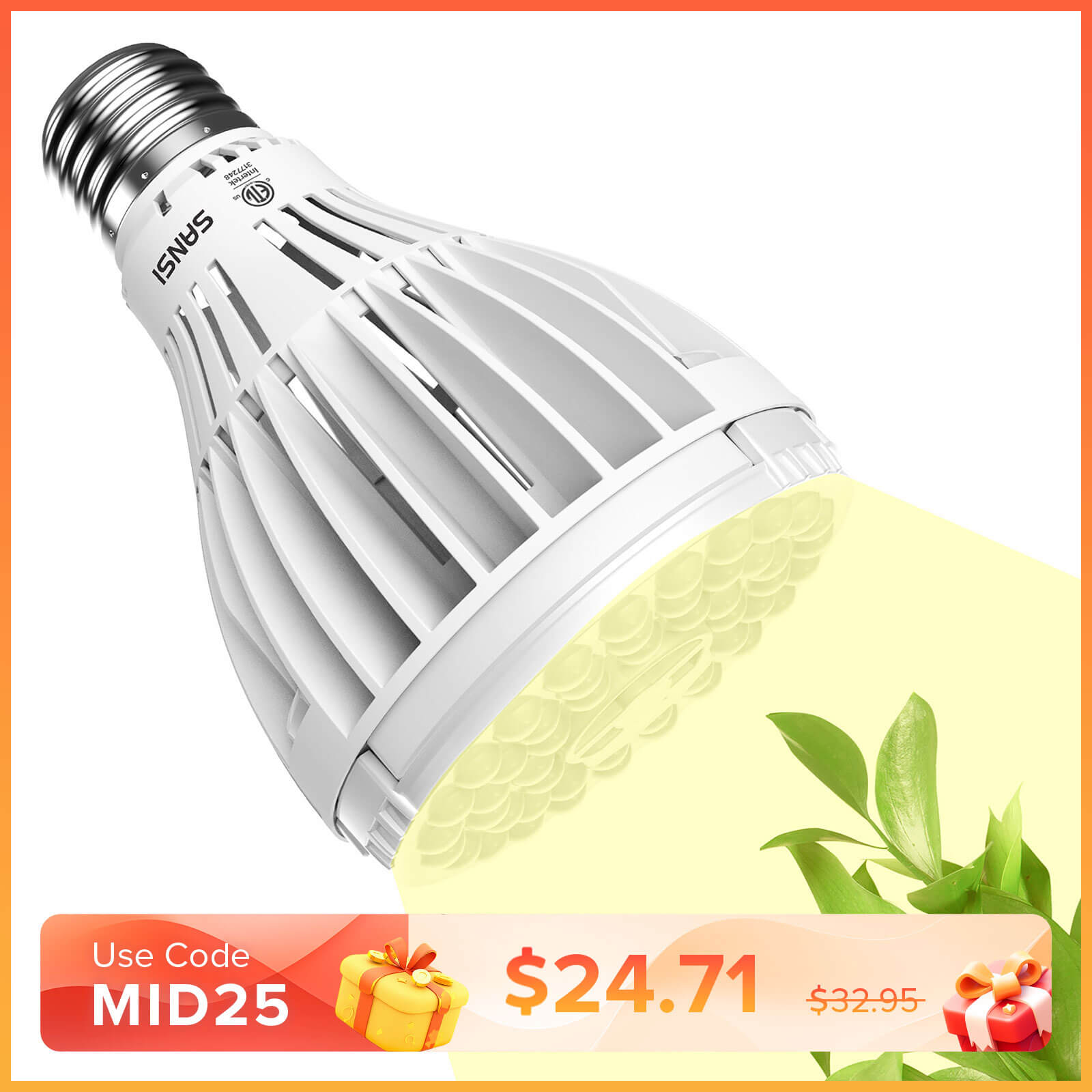 PAR25 32W LED Grow Light Bulb | Lumimuse