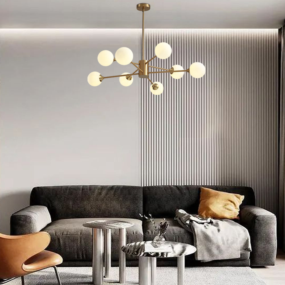 Glass Globes Sputnik Radial Chandelier | LumiMuse