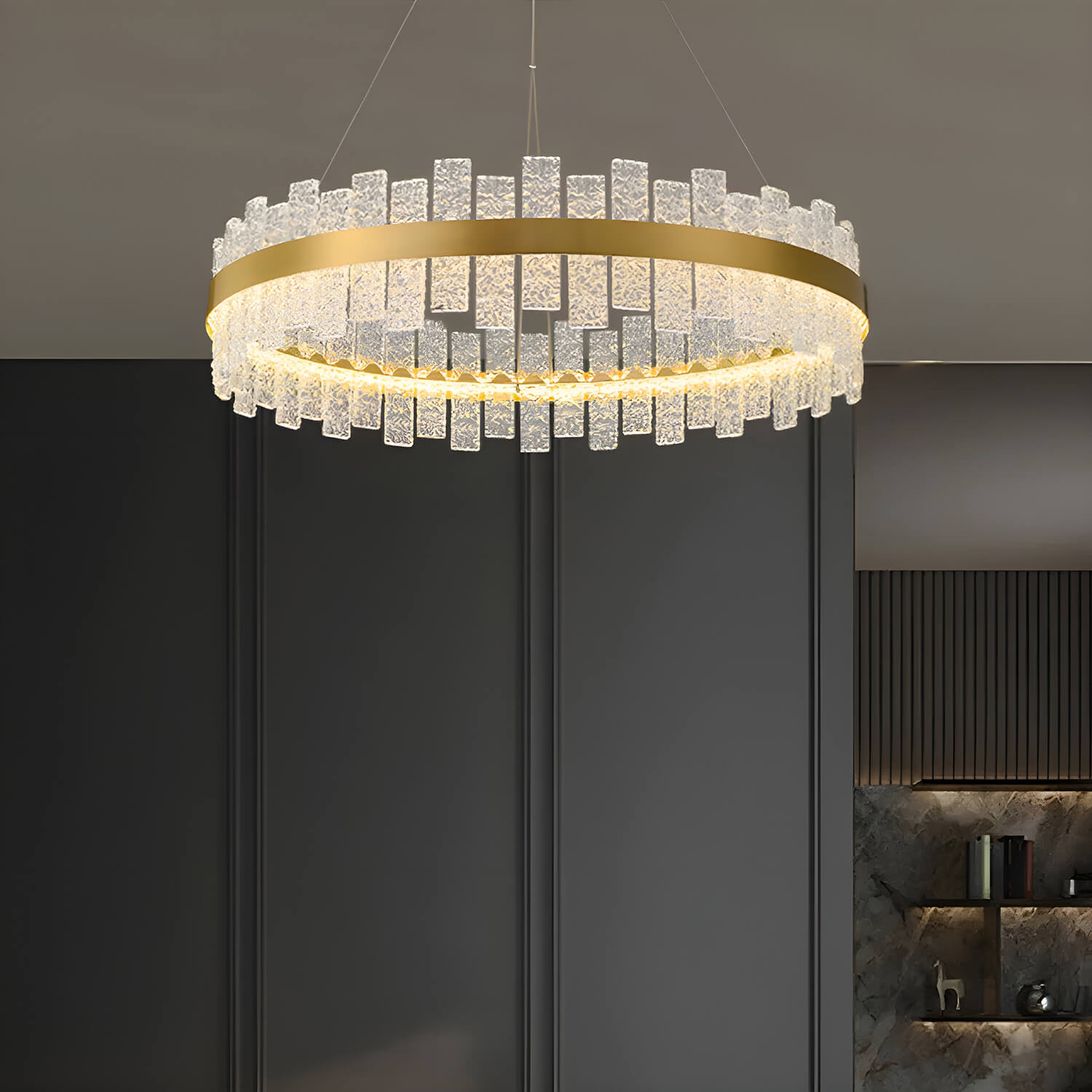 Light Luxury Round Living Room Chandelier | Lumimuse