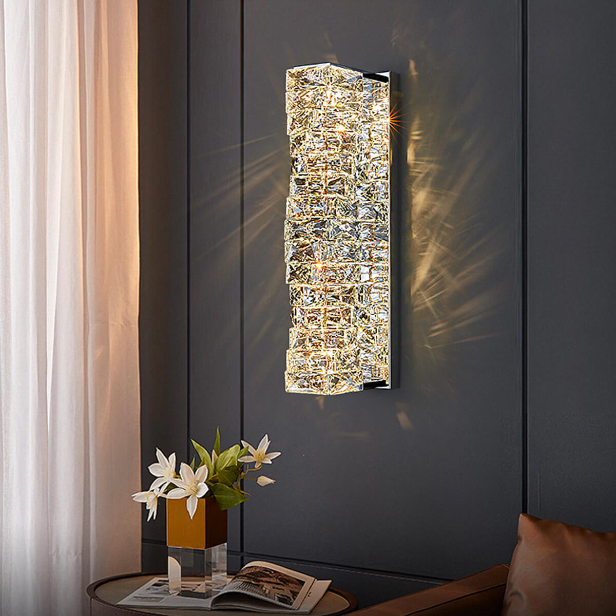 Modern Luxury Crystal Wall Lamp Bedroom Lamp | Lumimuse