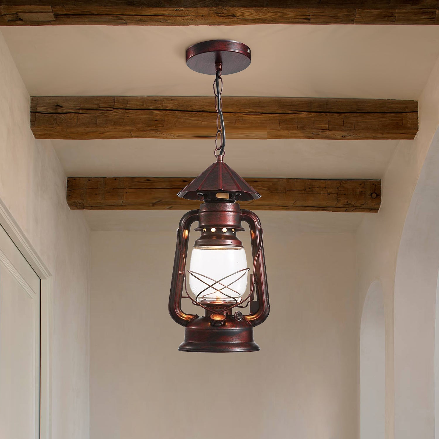 Rustic Lantern Pendant Lighting | LumiMuse