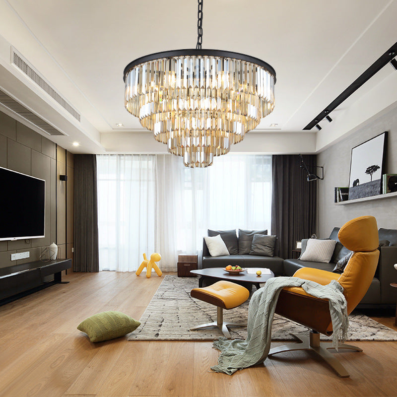 Five & Seven Tiers Crystal Chandelier - Pendant Light | LumiMuse