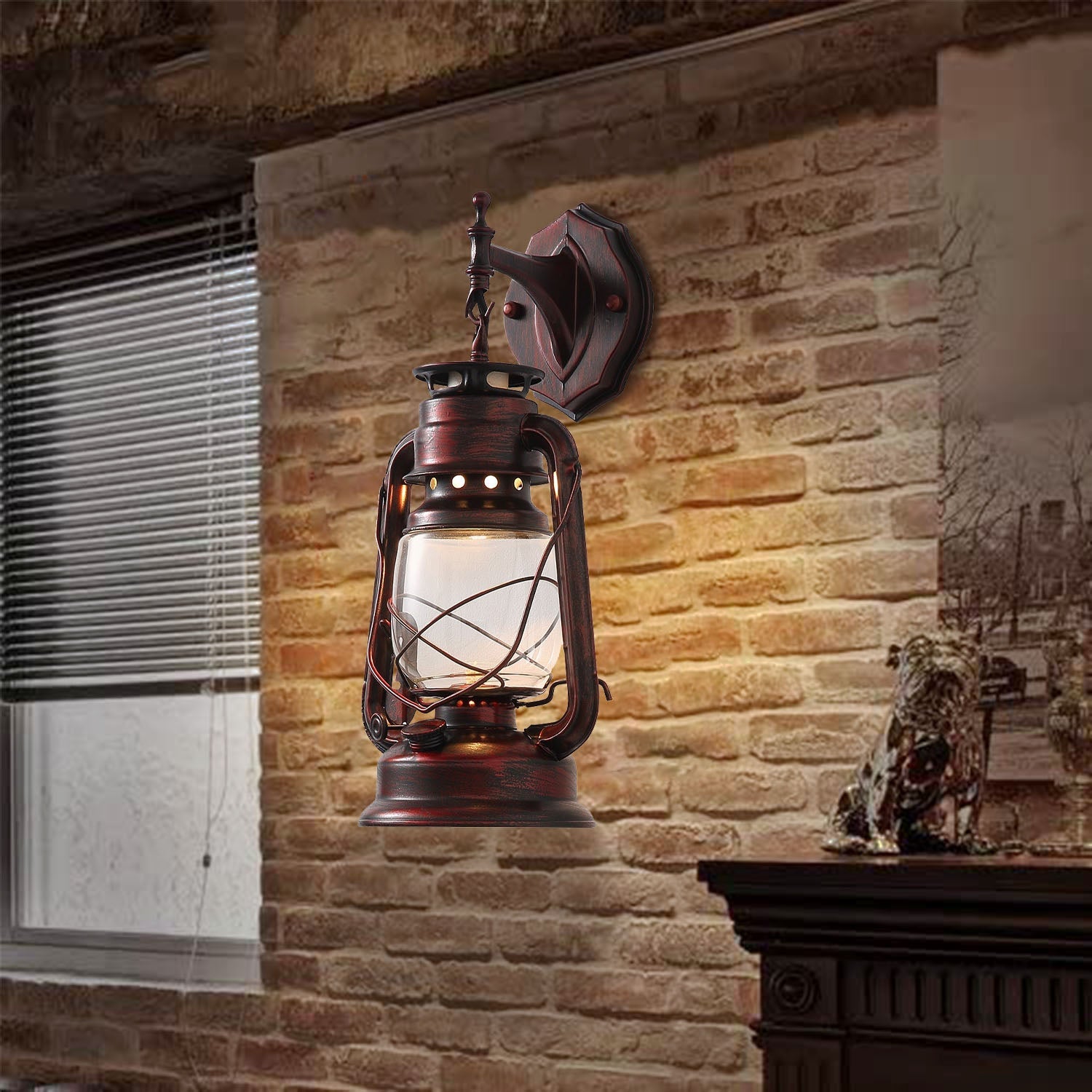 Rustic Lantern Wall Sconce | LumiMuse