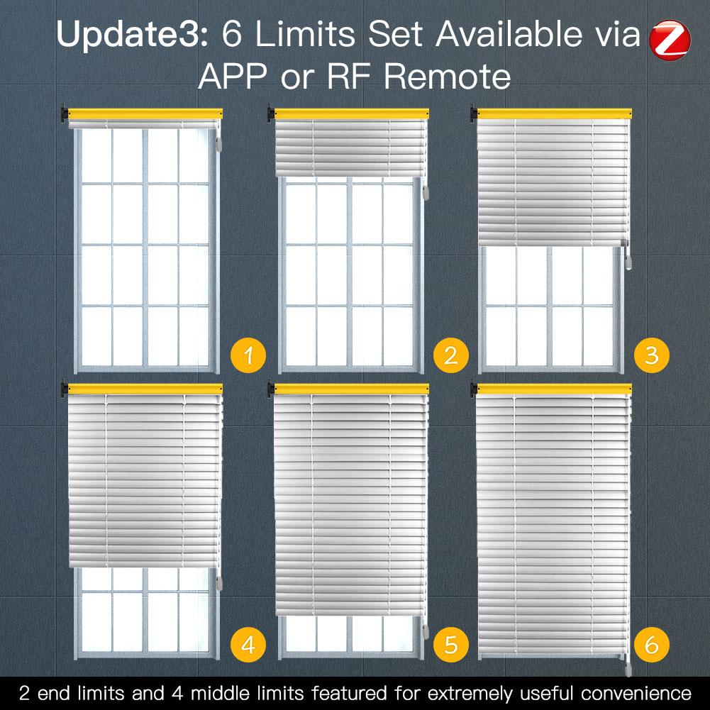 ZigBee Automatic 38mm Smart Tubular Roller Blinds Motor RF433 Remote Control