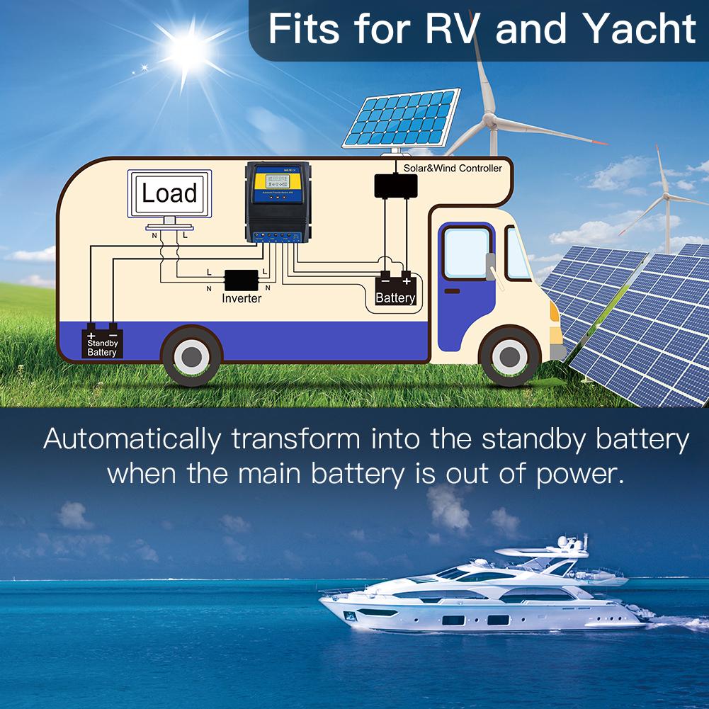 ATS Dual Power Inverter Automatic Transfer Switch Solar Charge Controller for Solar wind System