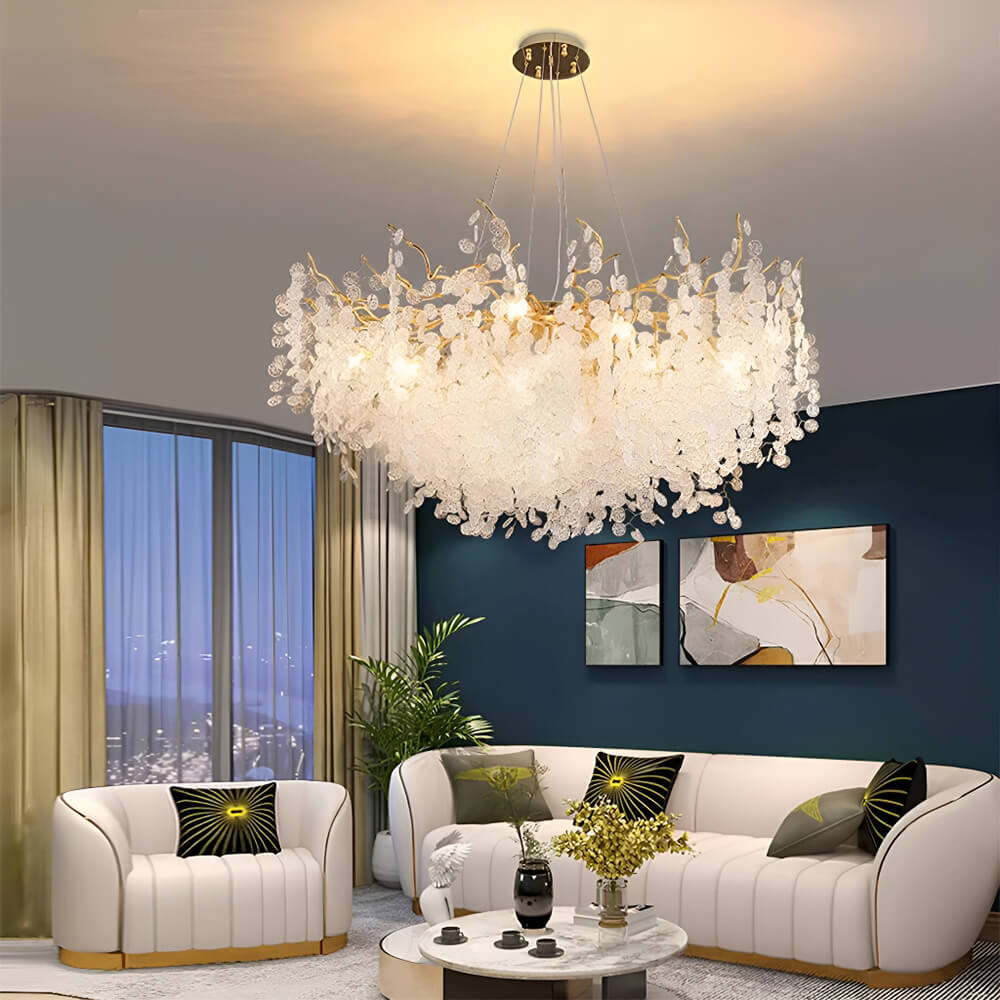 French-Inspired Money Tree Chandelier for Luxurious Living Rooms | LumiMuse