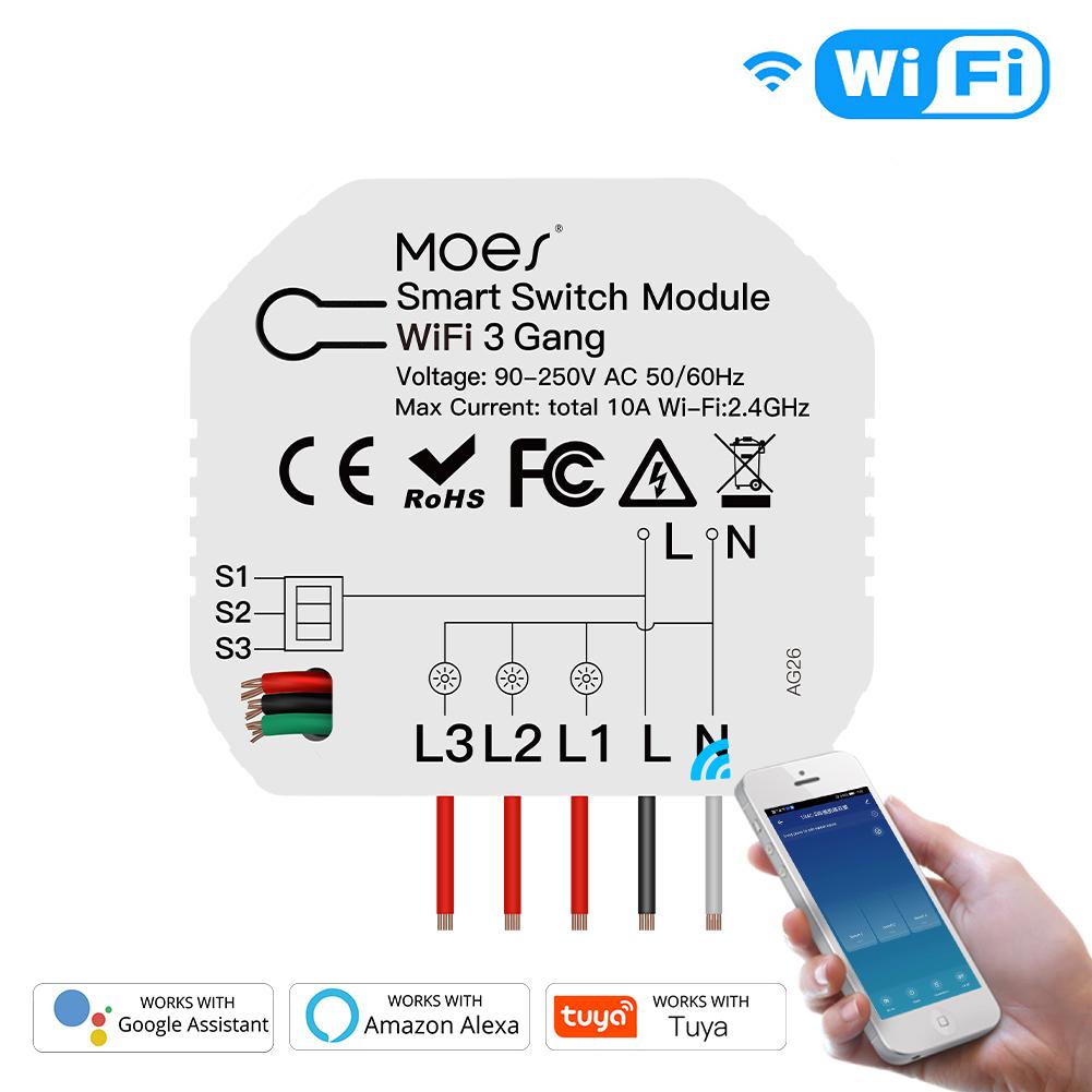 3/4 Gang, 1/2 Way Module, Wireless Home Smart Switch Light Modular | LumiMuse