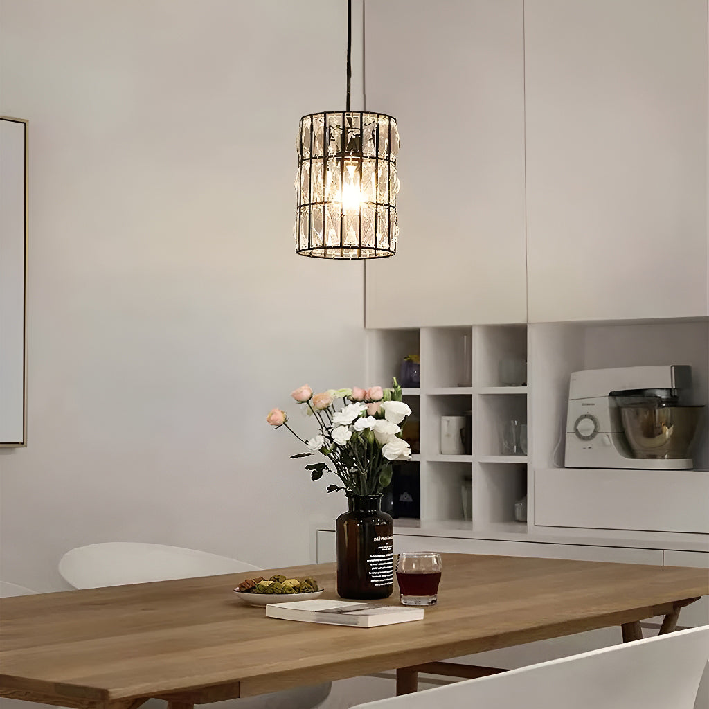 Modern Creative Crystal Chandelier - Line Pendant Light | LumiMuse