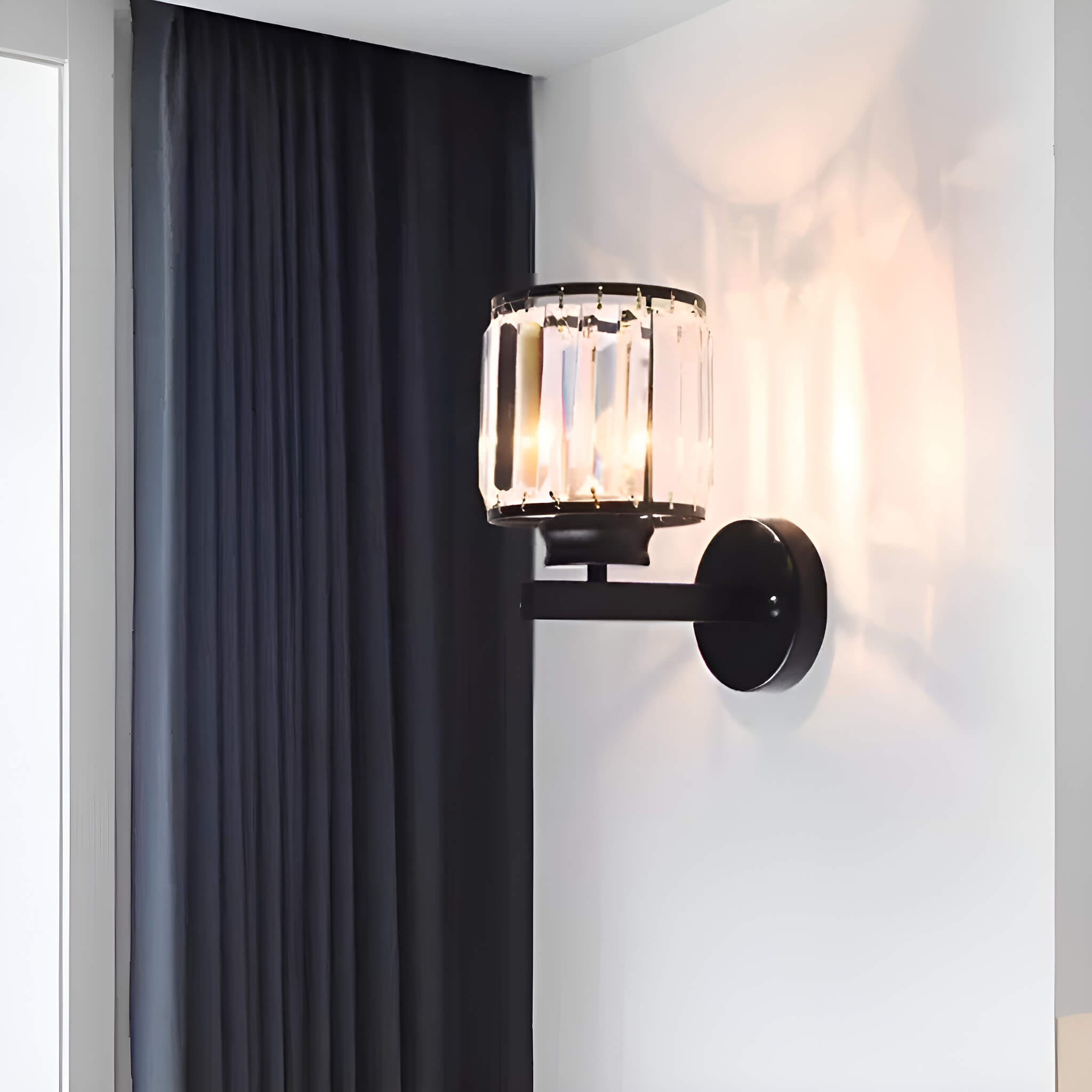 Modern Rustic Crystal Wall Sconce | LumiMuse