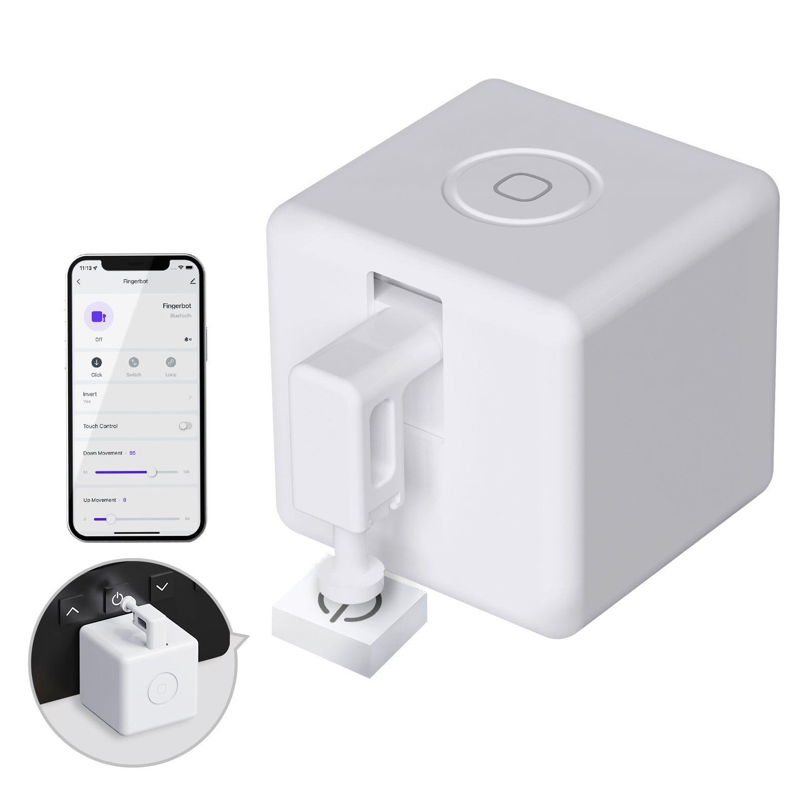 LumiMuse Bluetooth Smart Fingerbot Plus, Wireless Touch Button Switch Bot ON/OFF