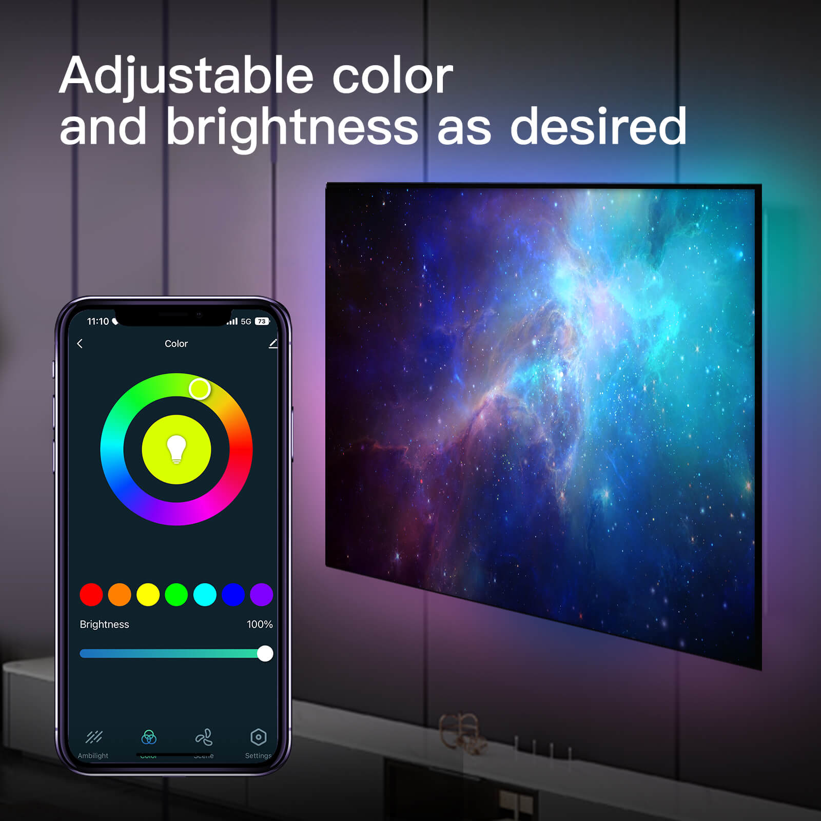 LumiMuse Smart WiFi Ambient Lighting TV Backlight 4K HDMI 2.0 Sync Box LED Light Strip Music