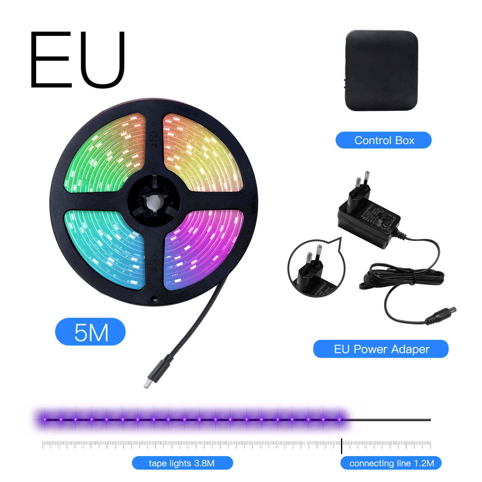 LumiMuse Smart WiFi Ambient Lighting TV Backlight 4K HDMI 2.0 Sync Box LED Light Strip Music