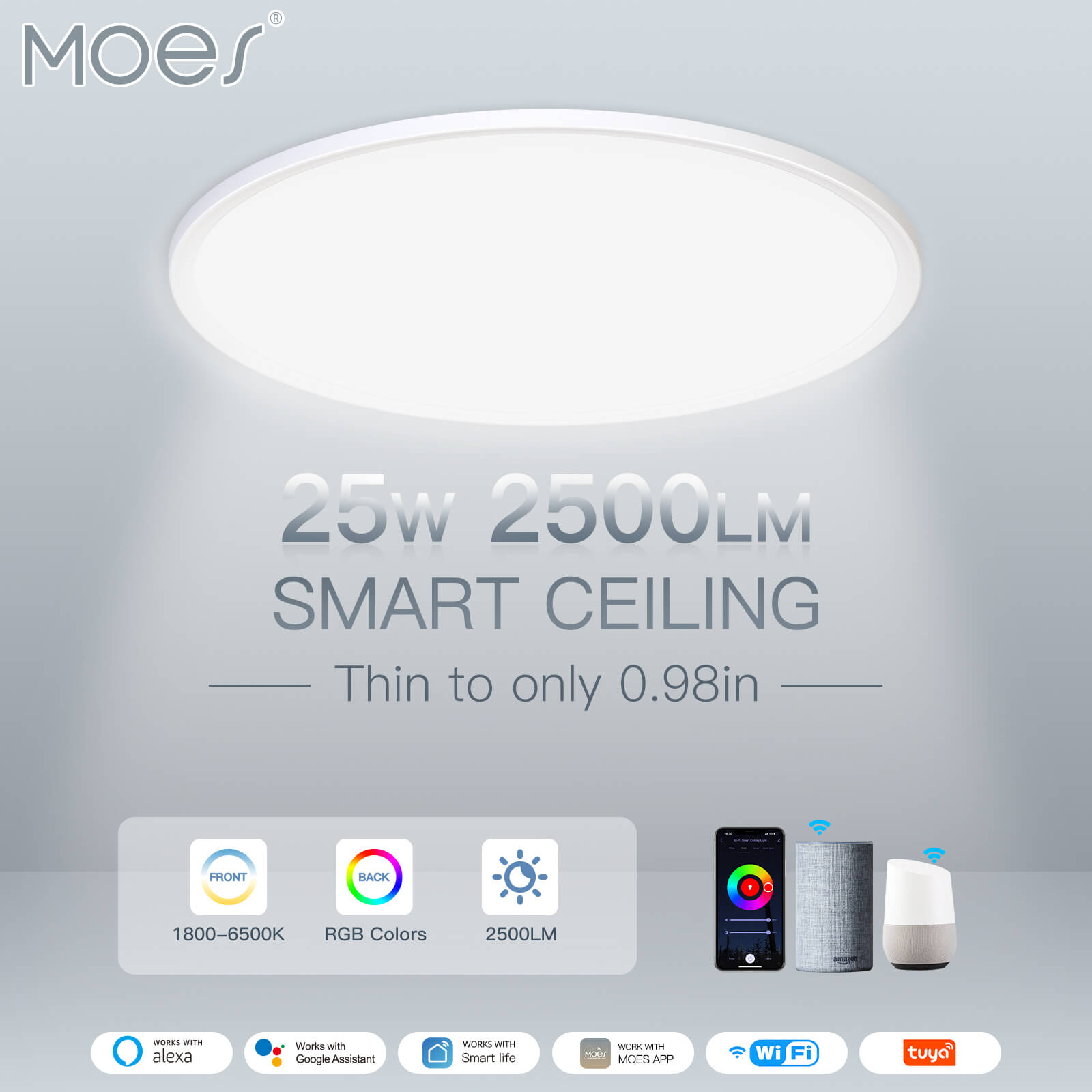 LumiMuse Smart WIFI Ceiling Light Ultrathin Energy-saving RGB Dimmable Lighting LED Lamp