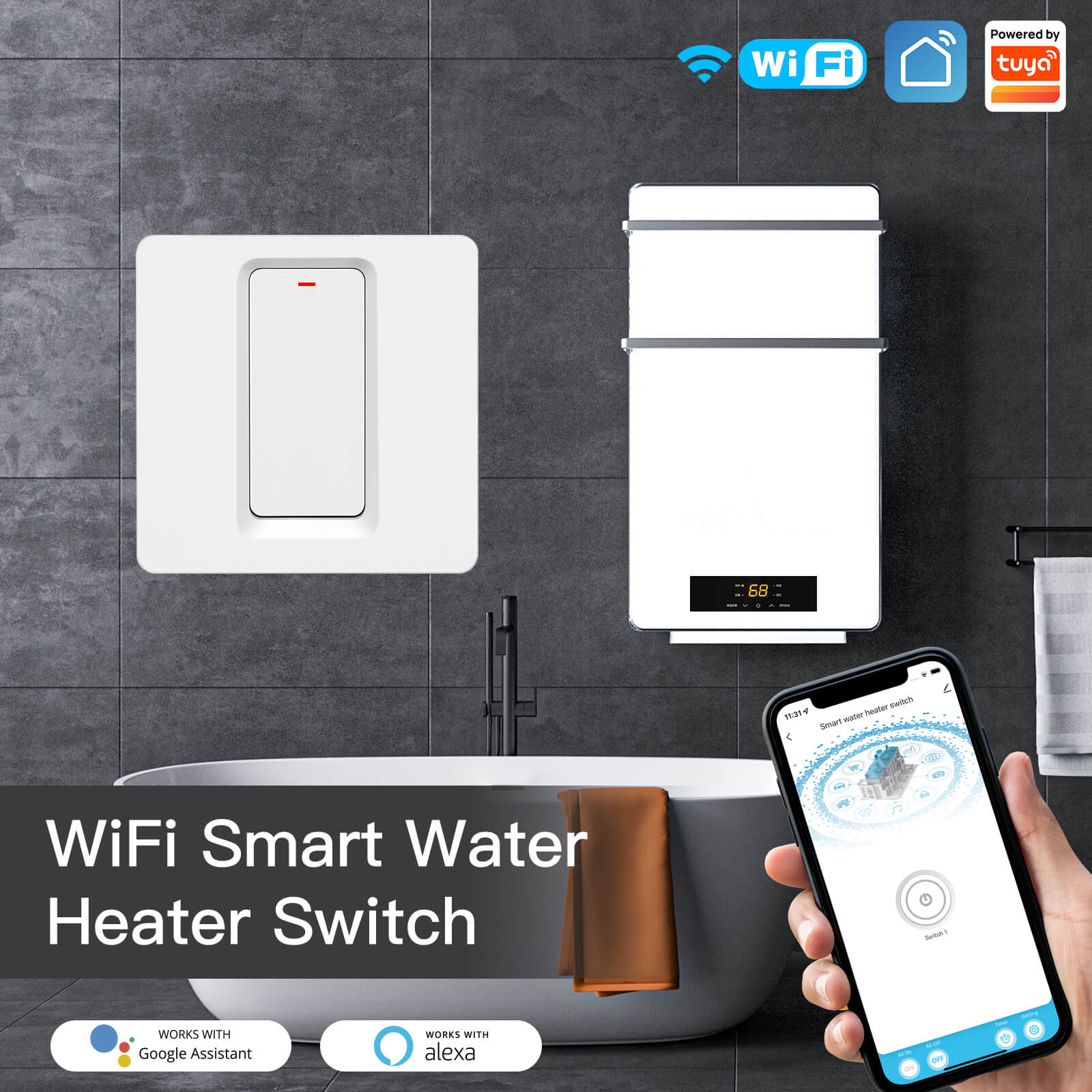 LumiMuse Smart WiFi Water Heater Boiler Switch Wireless Control Timer for Heating Water