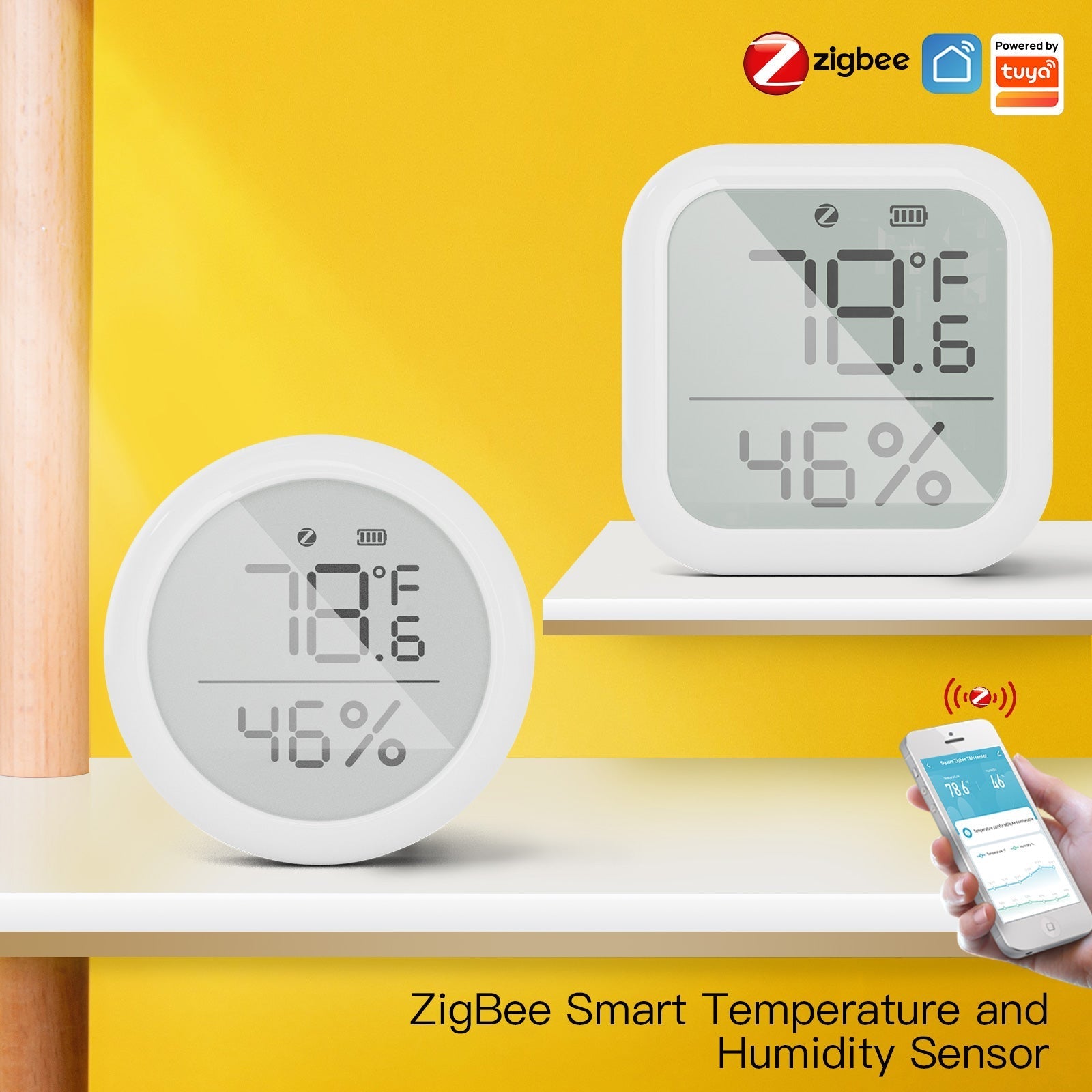 LumiMuse ZigBee Smart Temperature and Humidity Sensor Indoor Hygrometer Thermometer Detector