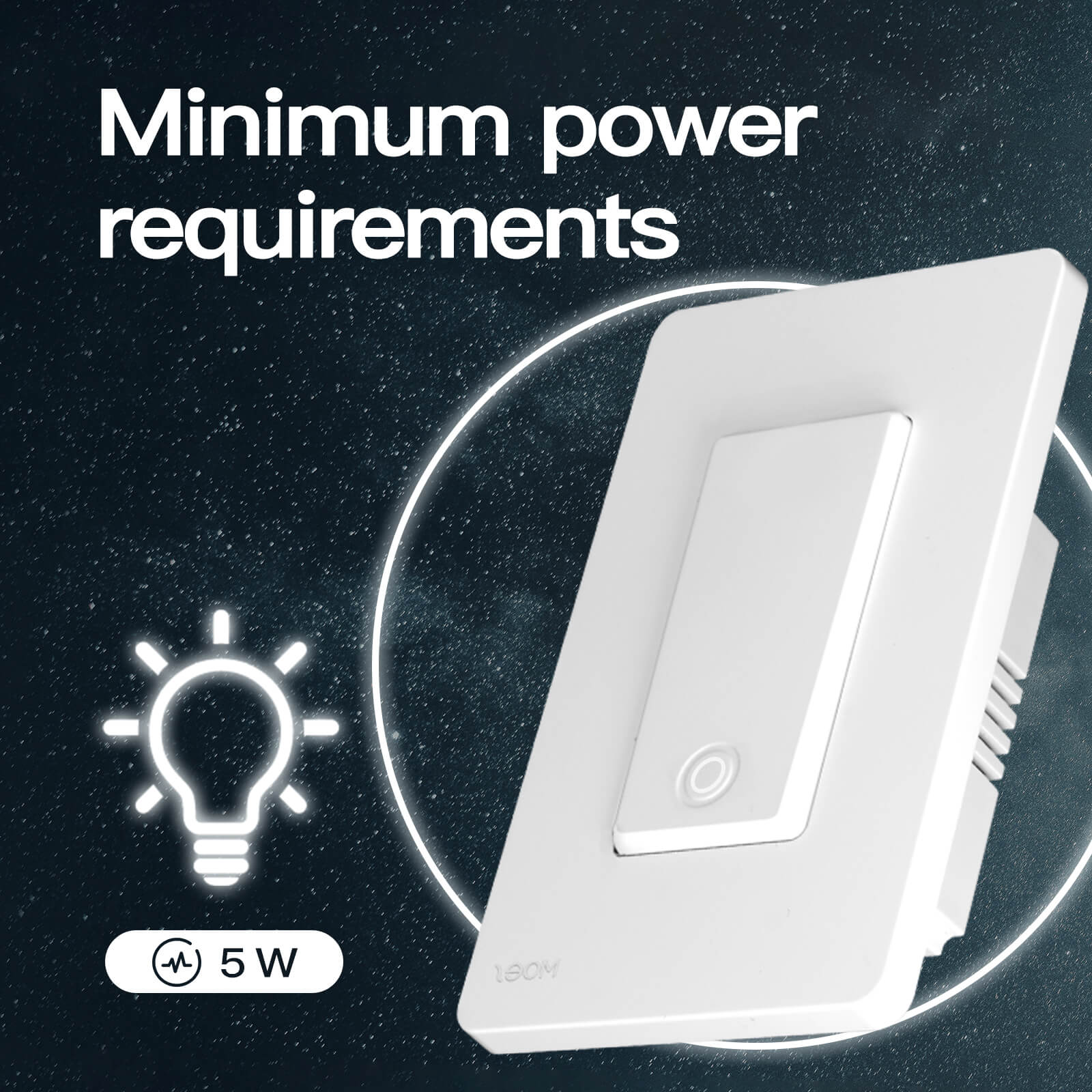 LumiMuse Star Ring 3rd Generation WiFi Smart Light Switch No Neutral Required No Capacitor Alexa Google APP Control