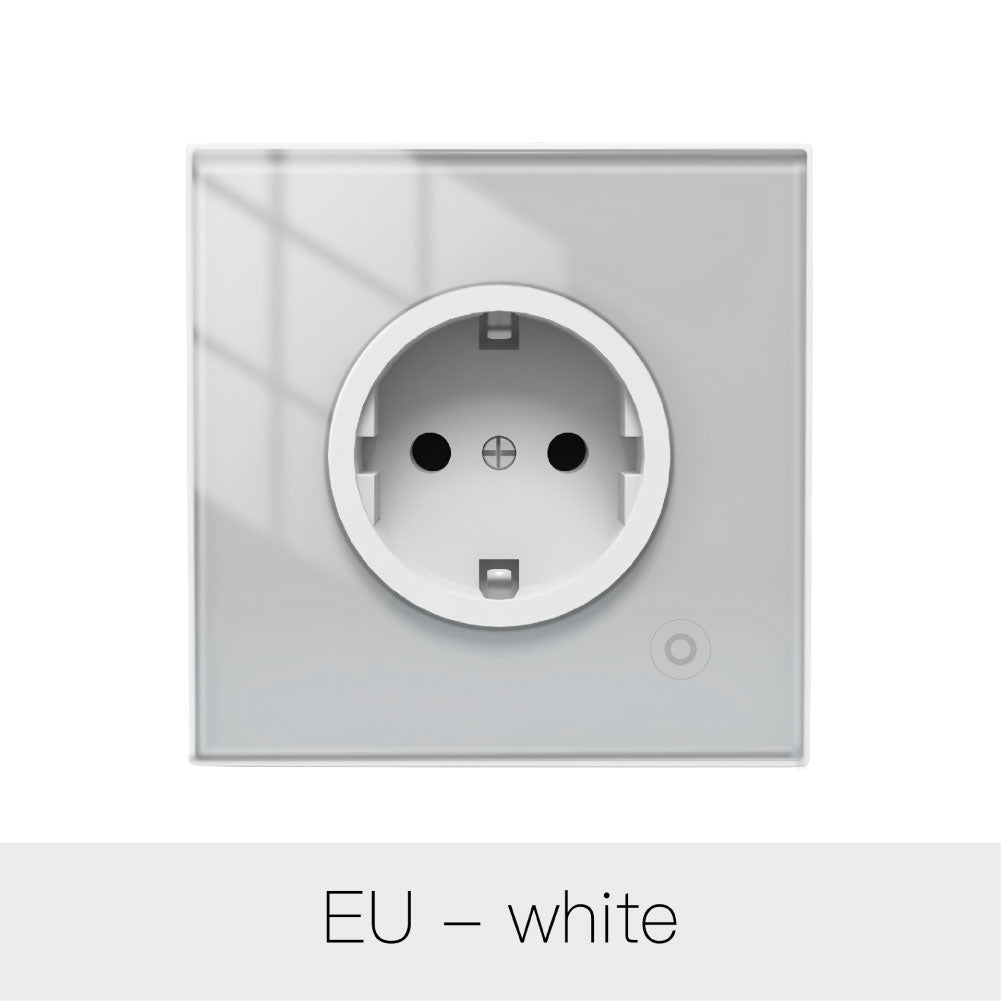 LumiMuse ZigBee Smart Wall Socket Glass Panel Power Monitor Hub Required