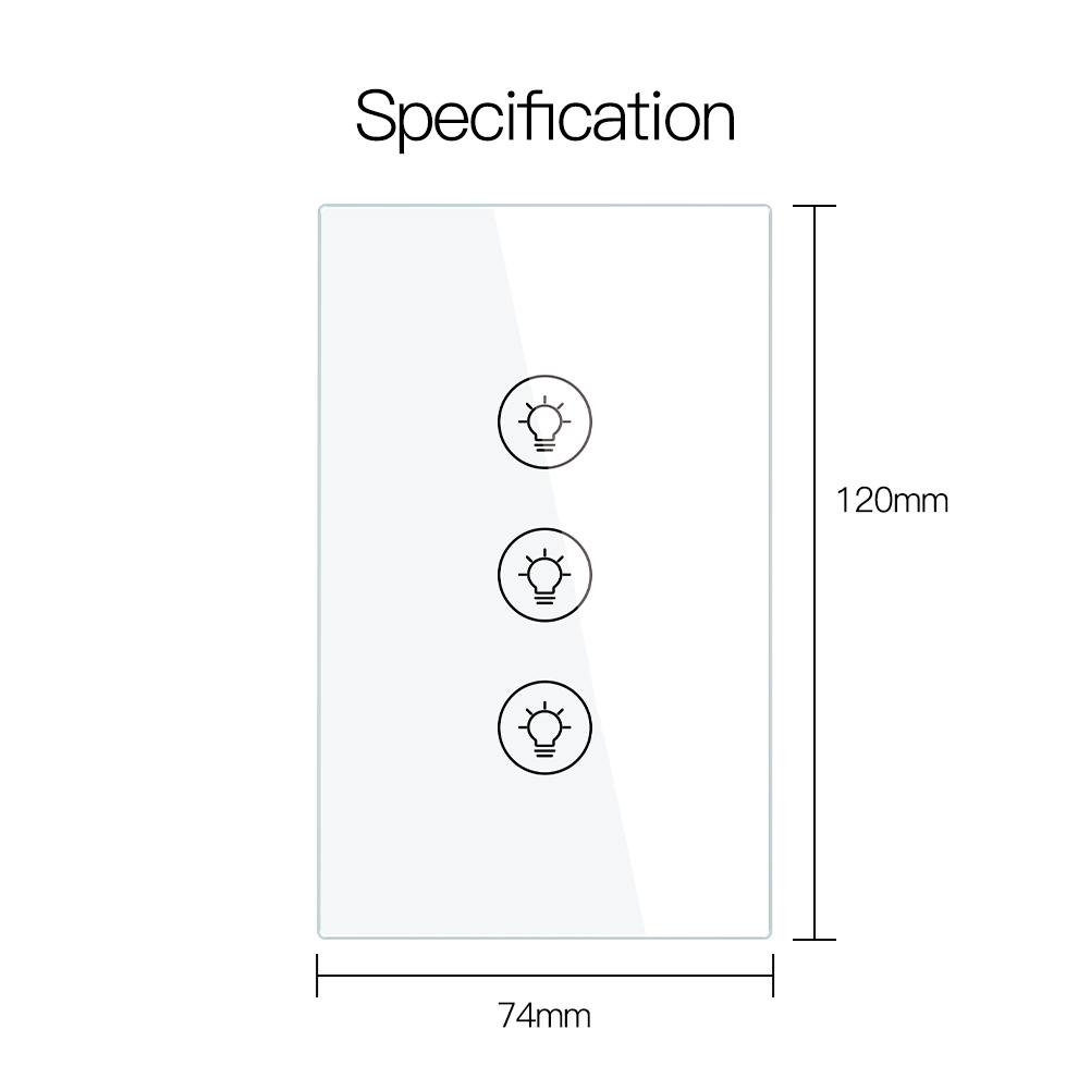 ZigBee Smart Dimmer Switch, Multi-gang Smart Light Dimmer Switch, US Single Pole Neutral Wire Required