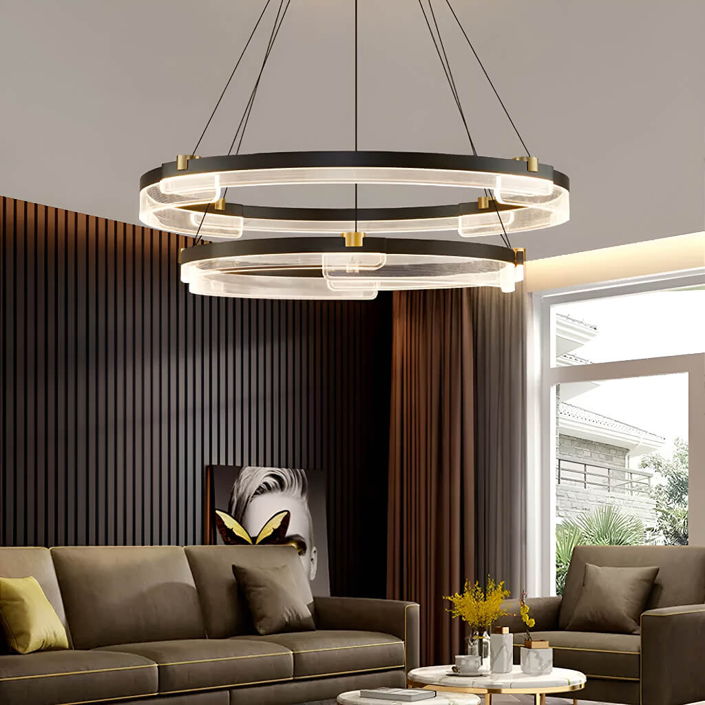 One Ring & Two Rings Pendant Light Fixture | Lumimuse