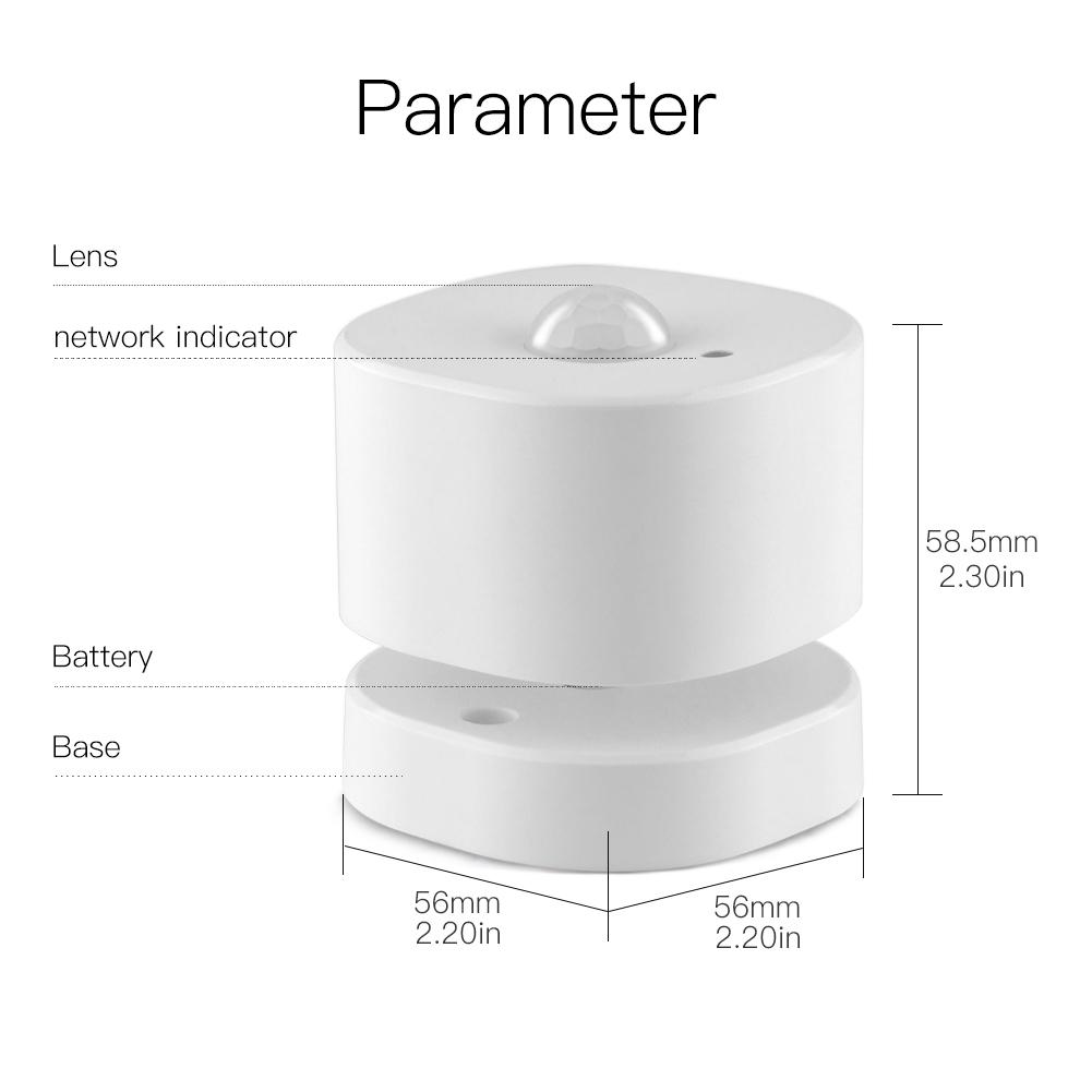 ZigBee Smart PIR Motion Sensor Human Sensor Detector Setup Available