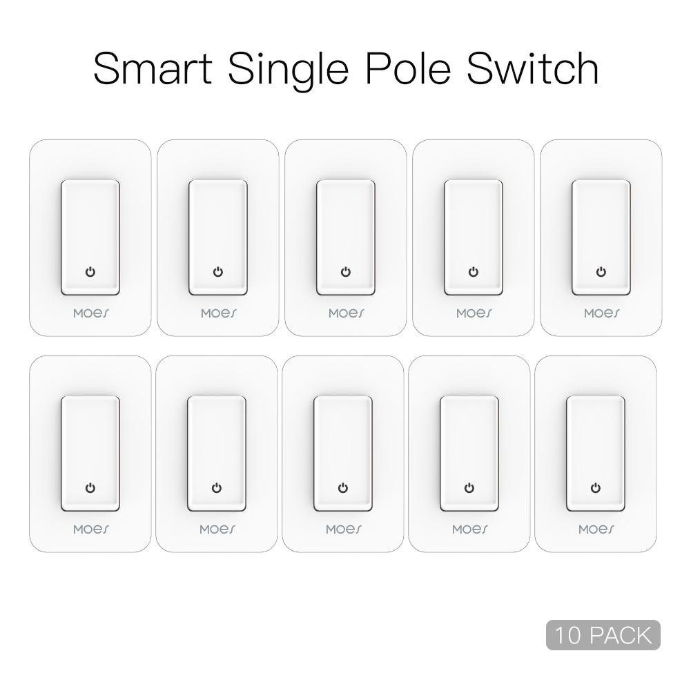 WiFi Smart Light Push Button Switch Single Pole Neutral Wire Required 100-120V US