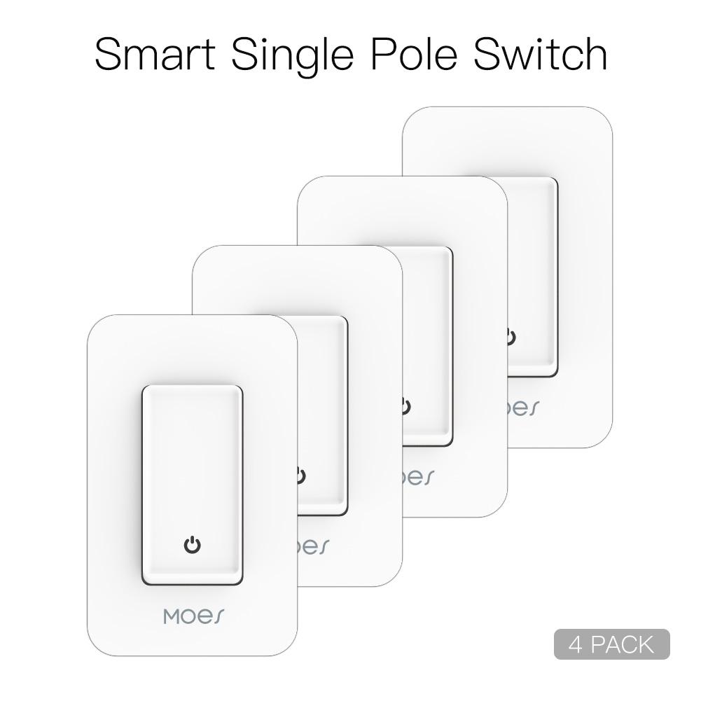 WiFi Smart Light Push Button Switch Single Pole Neutral Wire Required 100-120V US