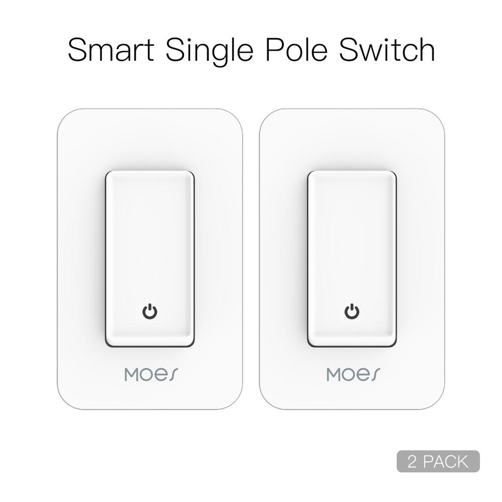 WiFi Smart Light Push Button Switch Single Pole Neutral Wire Required 100-120V US