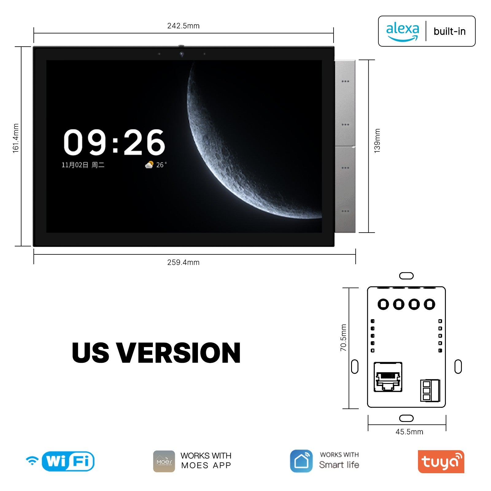 Tuya 10.1-Inch Smart Control Panel Max with Ble/Zigbee Gateway