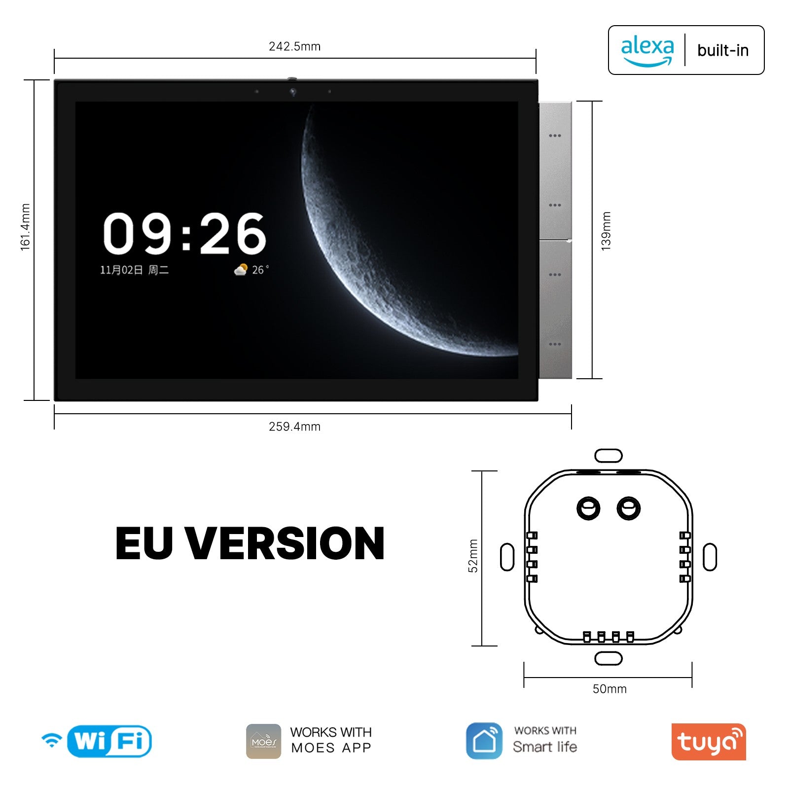 Tuya 10.1-Inch Smart Control Panel Max with Ble/Zigbee Gateway