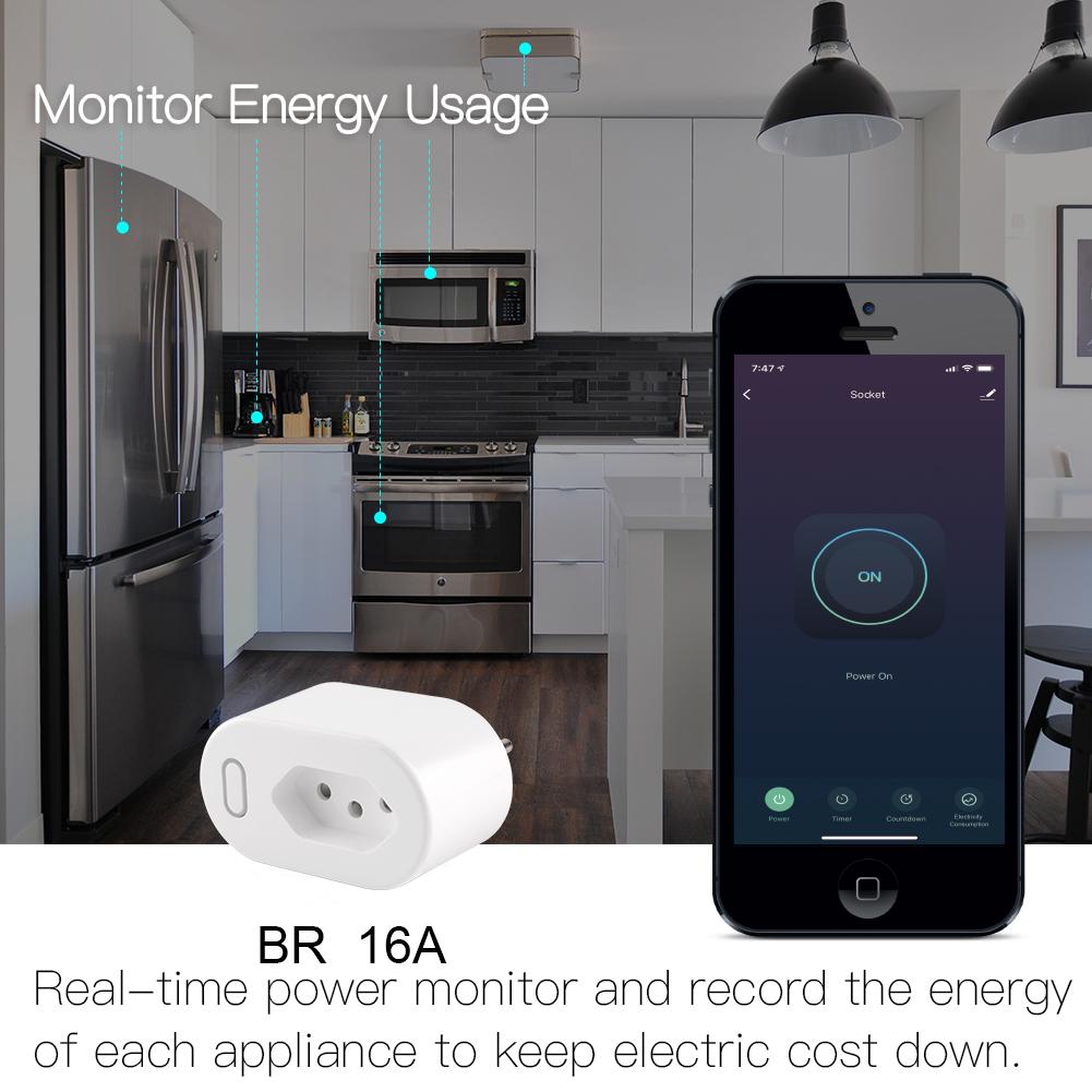 WiFi Smart Plug With Power Monitor Smart Socket 16A BR Standard