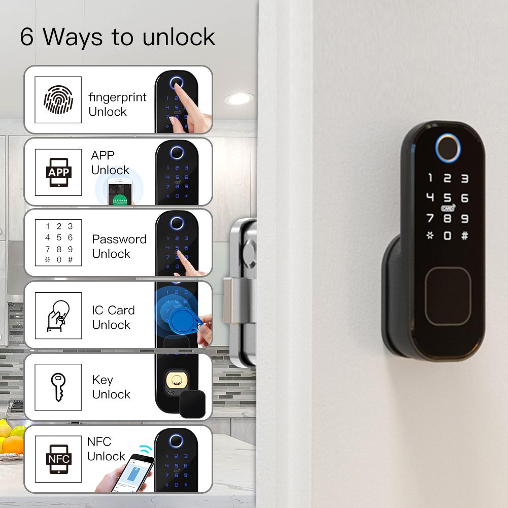 Wifi Tuya Smart Door Lock Fingerprint Digital Password Lock