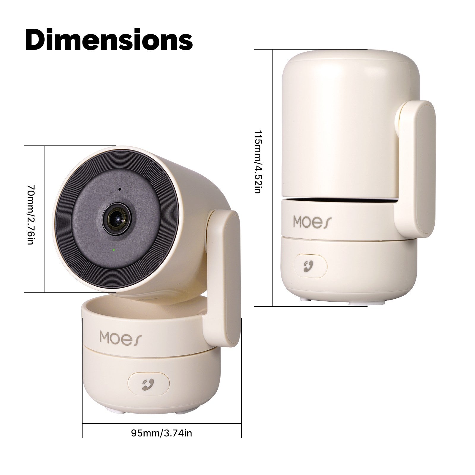 Tuya WiFi 4MP Indoor Security Camera with Night Vision and Motion Detection