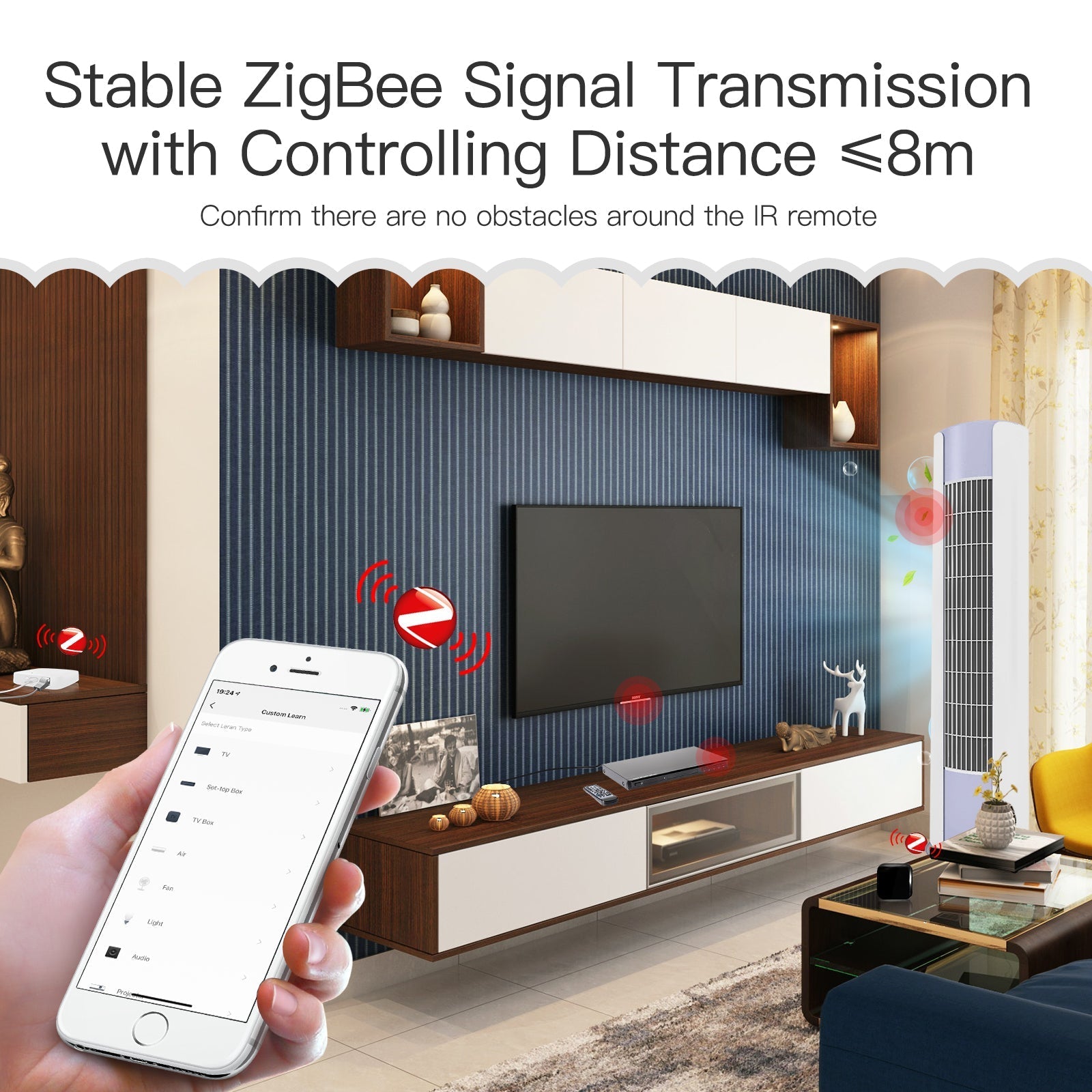 Tuya ZigBee Smart IR Remote Control Universal Infrared Remote Controller for AC TV DVD