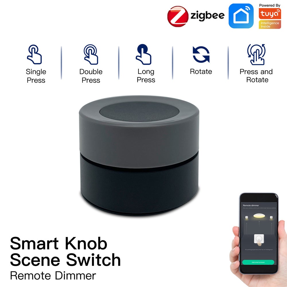 ZigBee Smart Wireless Scene Rotary Switch Multi-control Battery Powered | LumiMuse