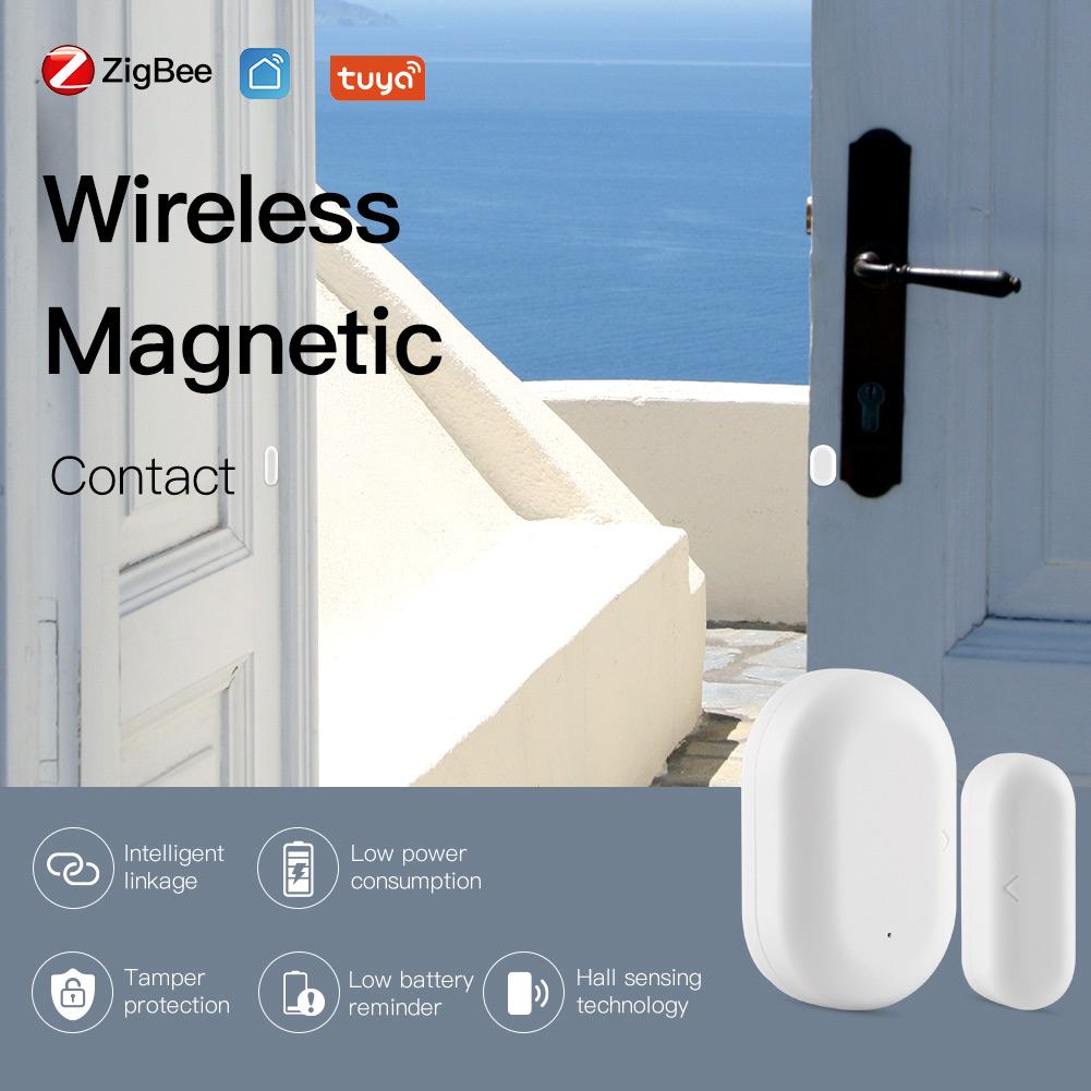 Tuya ZigBee Smart Window Door Gate Sensor Detector Security Alarm System 2MQTT Setup Availble