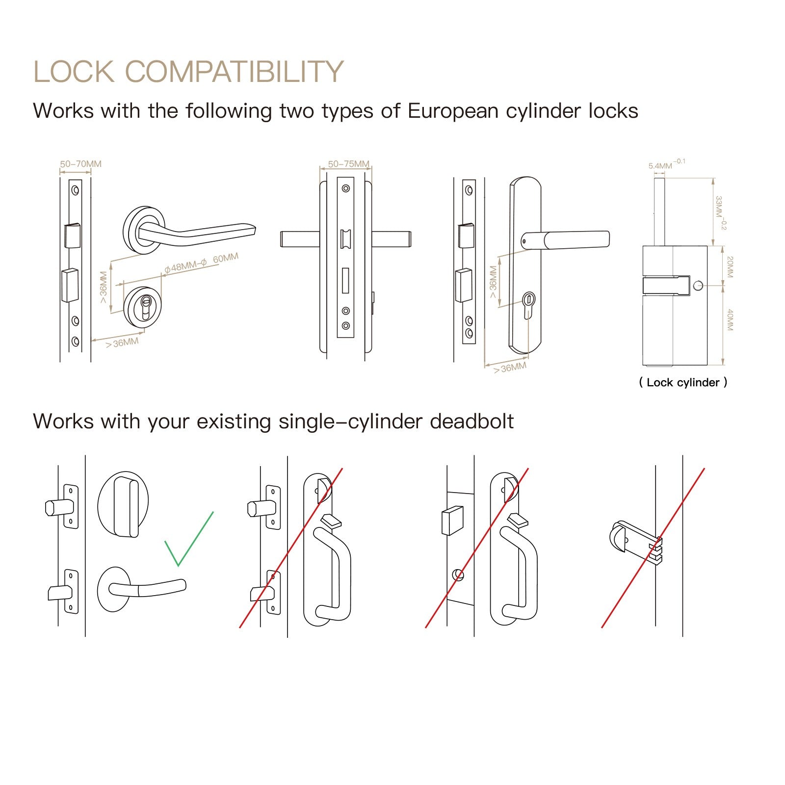 ¡¾US Version¡¿ LumiMuse Bluetooth Smart Door Lock Bank-grade AES128 Bit and TLS Encryption Bluetooth Sensor APP Remote Unlocking Scene Linkage