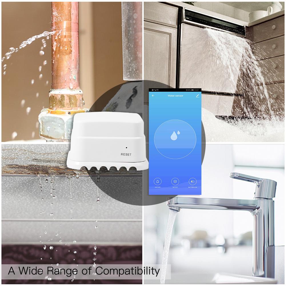 WiFi Smart Water Leak Detector Battery Version Water Leakage Detector