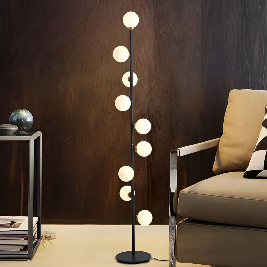 White Glass Tree Floor Lamp | LumiMuse