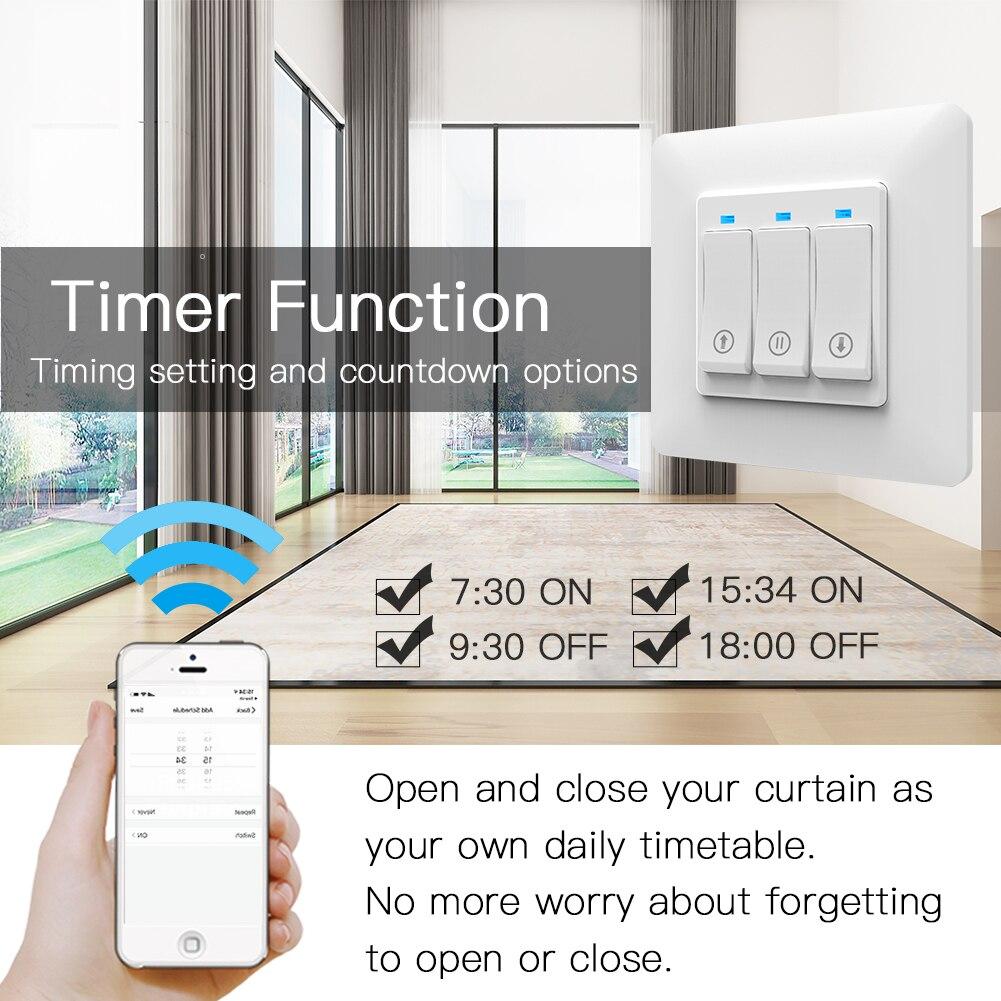 WiFi Smart Curtain Push Button Switch For Motorized Curtain Motor Roller Blinds EU