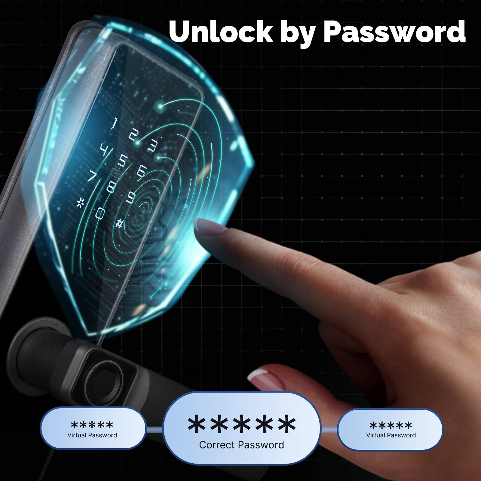 WiFi Smart Door Lock Fingerprint Remote Unlock Antihijack Tamper Alarm Multiple Unlocking