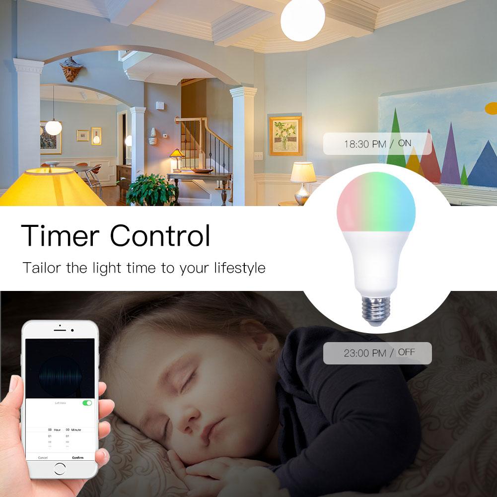 WiFi Smart LED Light Bulb Dimmable Lamp 14W  RGB C+W  Color Changing Timing Save Energy