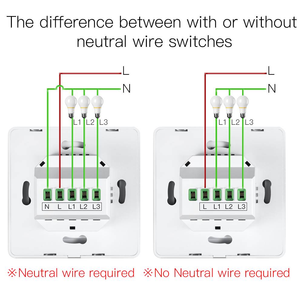 WiFi Smart Light Push Button Switch Neutral Wire Optional Capacitor required 220-240V EU