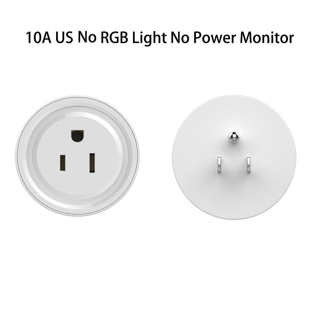 WiFi Smart Plug Outlet Wireless Power Socket Real-time Monitor Electricity With RGB Light