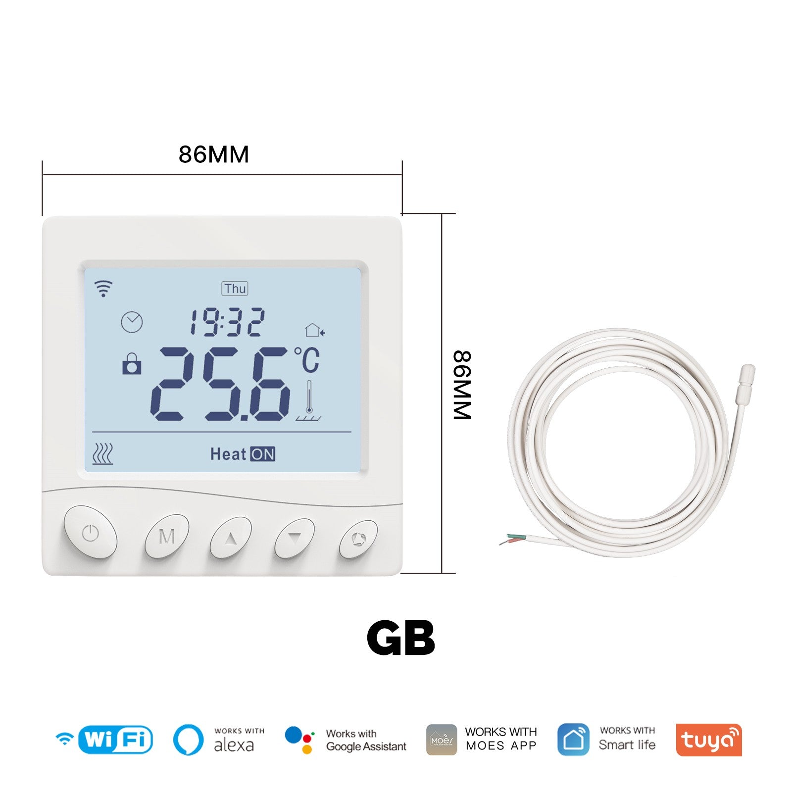 WiFi Thermostat Room Temperature Controller Water/Electric/Gas Boiler Floor Heating App Control