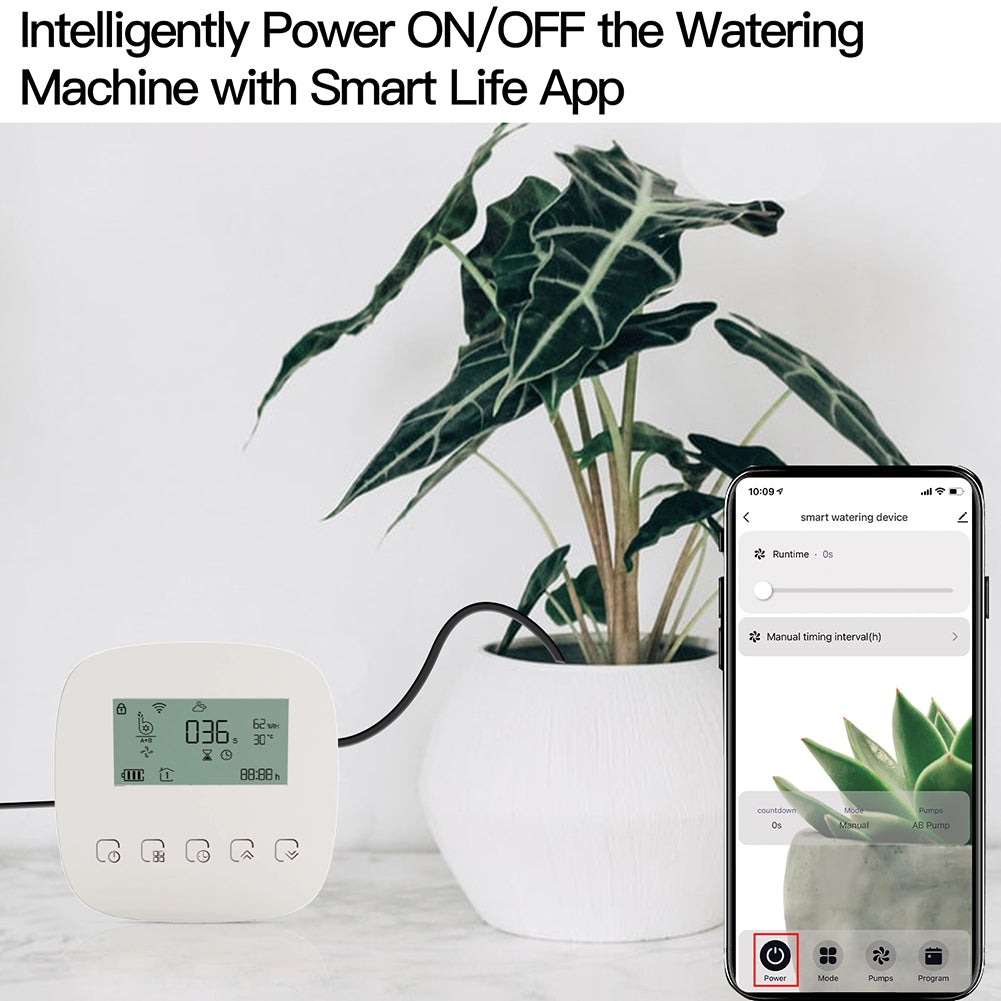 WiFi Smart Plant Water Pump Watering Machine Automatic Micro-drip Irrigation System Dual Pump Watering Timer