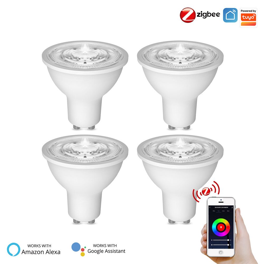 ZigBee GU10 Smart Sync Full Color LED Dimmable Party Light Bulbs RGBCCT 2200-6500K C+W 5W